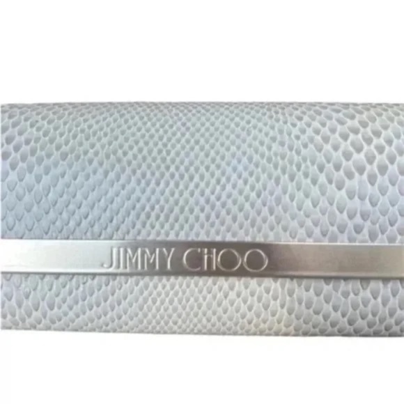 JIMMY CHOO Protective Hard Case for Eyeglasses Cream Reptile Pattern - Picture 3 of 4